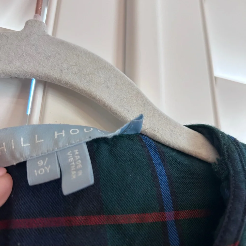 Hill House Home The Tiny Cypress Set in Juniper Tartan Size 9/10
